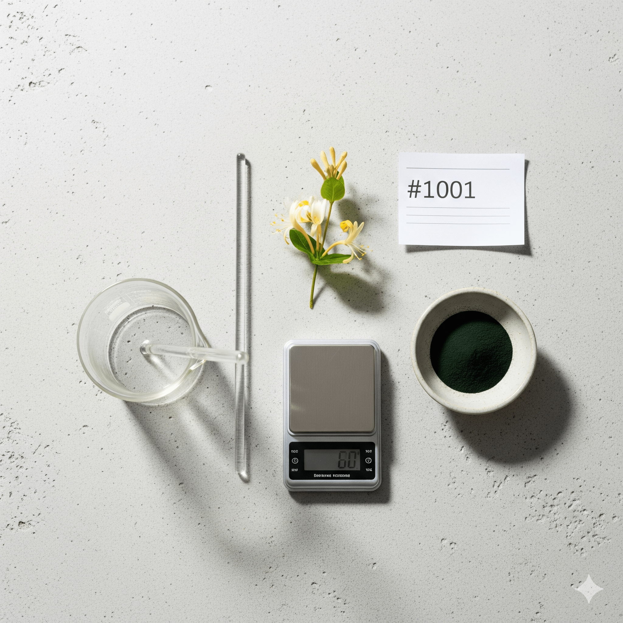 Skincare ingredients with scale