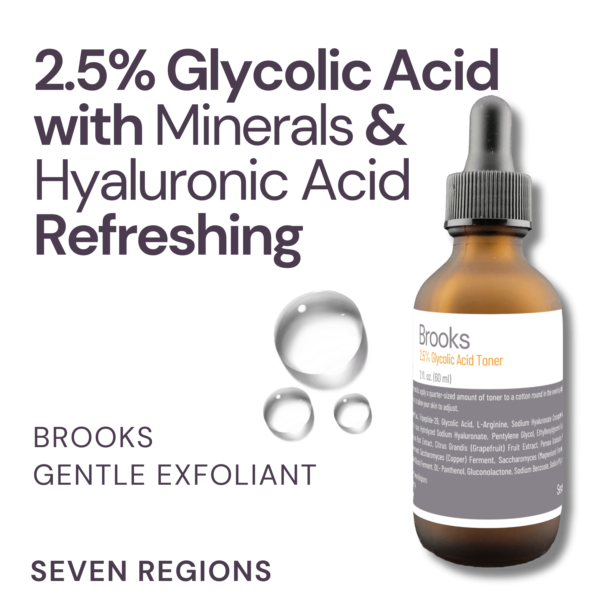 Brooks 2.5% Glycolic Acid Toner
