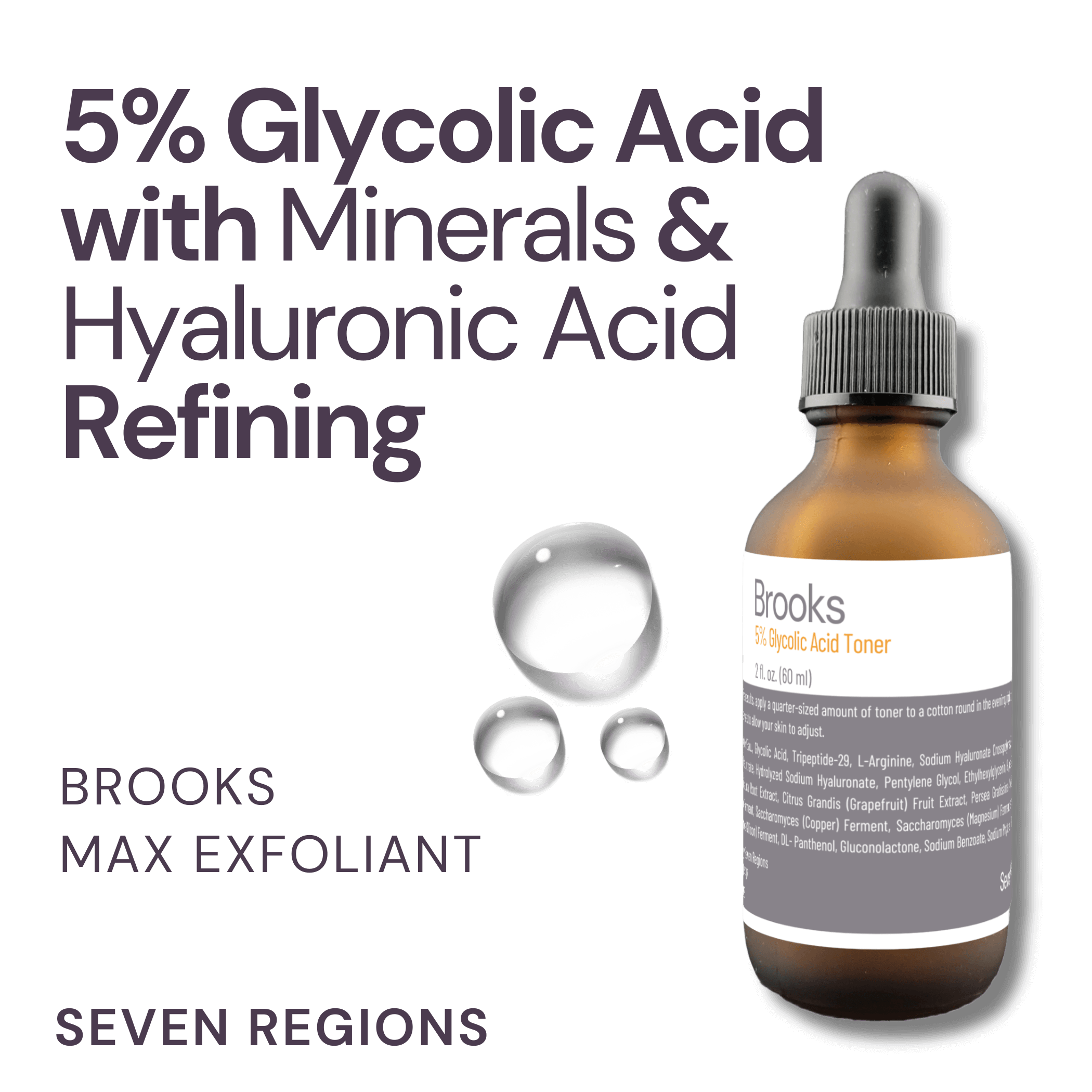 Brooks 5% Glycolic Acid Toner