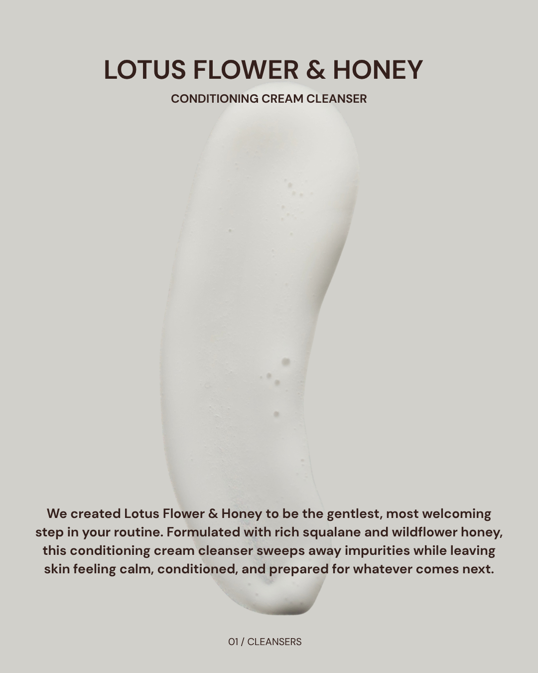 Texture detail of Lotus Flower and Wildflower Honey Cleanser