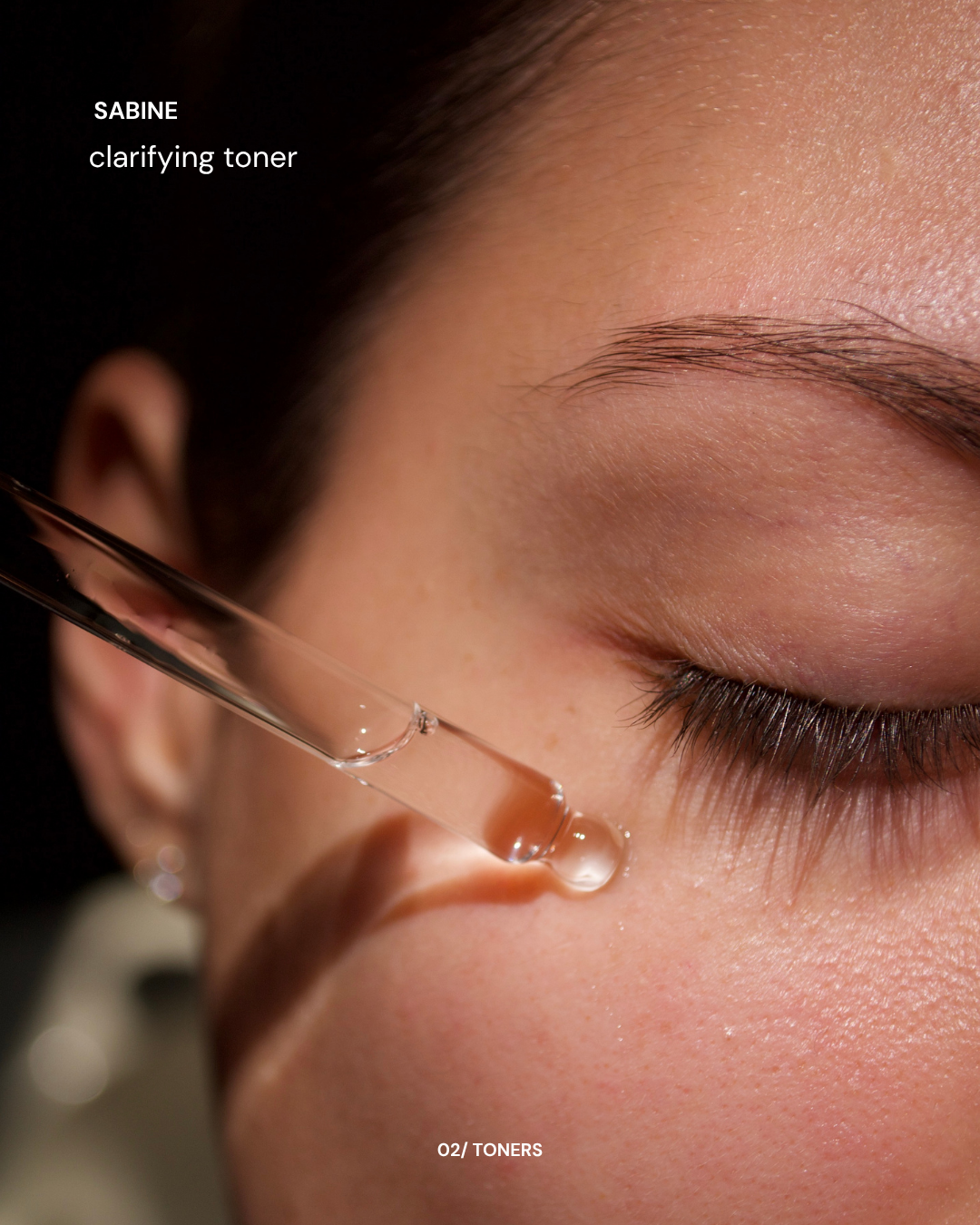 Sabine Pore-Refining Tonic applied with a dropper